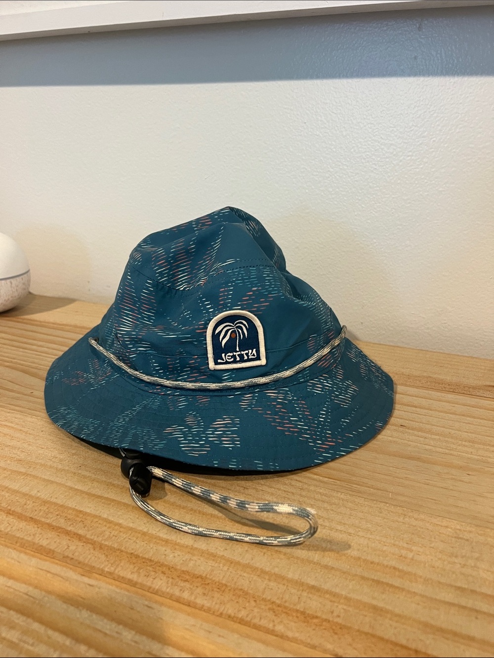 Jetta Teal Kids Sun Bucket Hat with Adjustable Chin Cord